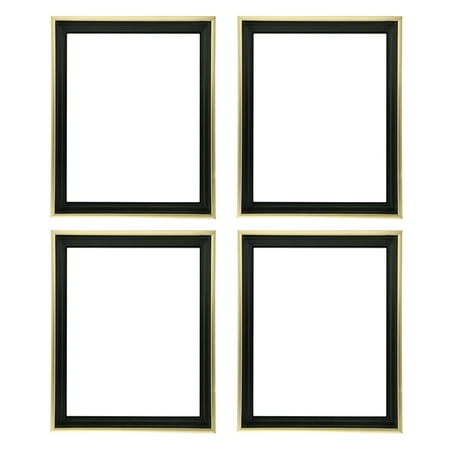 Creative Mark Illusions Floater Frame For 3/4" Deep Canvases - 12x12" Gold/Walnut - No Glass or Backing - Wood Composite Floating Illusion Frame for Canvas Paintings- With Hanging Hardware