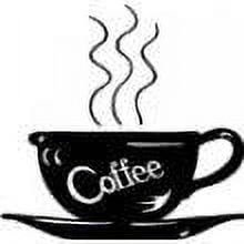 Coffee Cups Wall Decal Vinyl Stickers Coffee Cup Removable Coffee Art DIY quote for Bedroom Living Room Home Window Door Decoration - Size: 13 In x 13 In