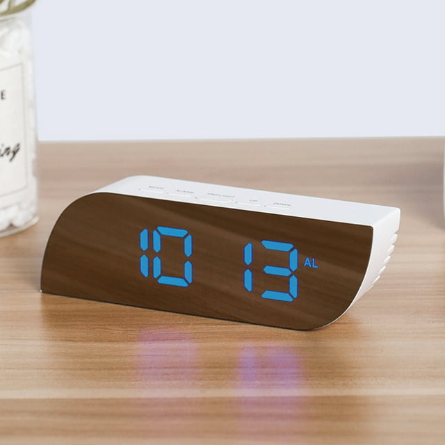 LSLJS Horloge Numérique à Grand Affichage, Alarme LED Électrique Clocks Surface pour Maquillage avec Mode de Gradation, Réveil
