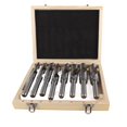 thumbnail image 1 of Juego de 8 brocas helicoidales de acero de alto carbono blancas, grandes, con tratamiento térmico industrial, 1 of 14