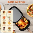 thumbnail image 2 of Kitchen Elite Freidora de aire de acero inoxidable con ventana de visualización, freidora de aire grande XL 8.5QT, control digital 8 en 1, controles de temperatura de 400 °F, antiadherente apta para l, 2 of 5