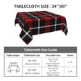thumbnail image 2 of ZNDUO Square Waterproof Table Cloth, Washable Wrinkle Resistant Vintage Red Buffalo Plaid Pattern Polyester Table Cover, 54"x54", 2 of 8