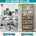 thumbnail image 5 of FANRAL Shoe Storage Cabinet with Flip Drawers for Entryway,2-in-1 Hall Tree Slim Freestanding Shoe Rack Organizer,Gray, 5 of 10