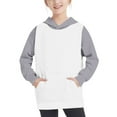 thumbnail image 4 of FAIWAD Girls Hoodies Sweatshirt with Pockets Long Sleeve Color Block Pullover Kids Casual Sport School Clothes 4-14 Years, 4 of 5