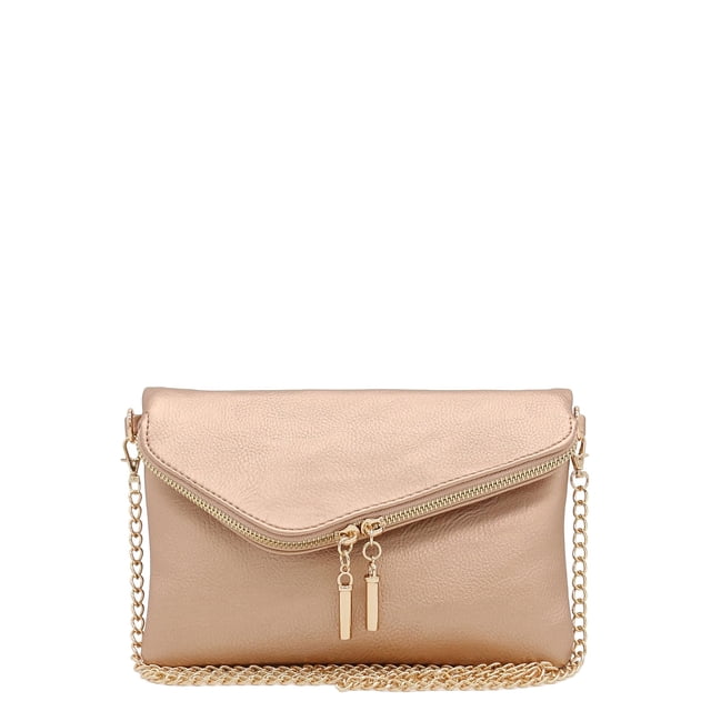 Bolso de mano con forma de rompecabezas, bolso de mano, bandolera, dorado rosa