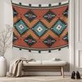 thumbnail image 5 of Vintage Aztec Tapestry for Bedroom Wall Hanging Tapestry, Southwest Tribe Bohemian Abstract Ceiling Backdrop Tapestries Poster Blanket Wall Decor for Teens Room Living Room Dorm 51" x 59", 5 of 8