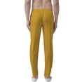 thumbnail image 3 of eloria Men's Premium Comfort Straight Fit Flat Front Dress Pant Pyjamas, Color: Mustard Yellow 1, Size : 32, 3 of 6