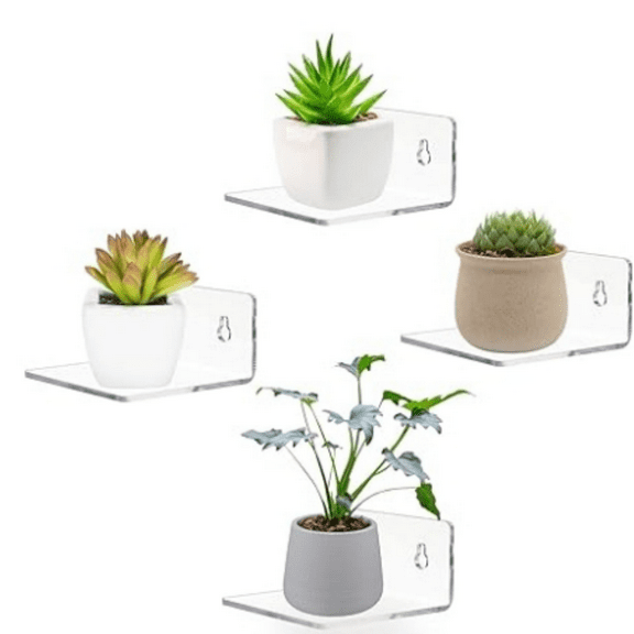 Acrylic Wall Shelves for Storage,Floating Shelf,Acrylic Display Shelves,Ledges for Pop Figures,Plant,Picture Photo for Bedroom D r Living Room