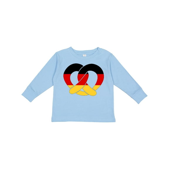 Inktastic German Flag in Pretzel Shape Boys or Girls Long Sleeve Toddler T-Shirt