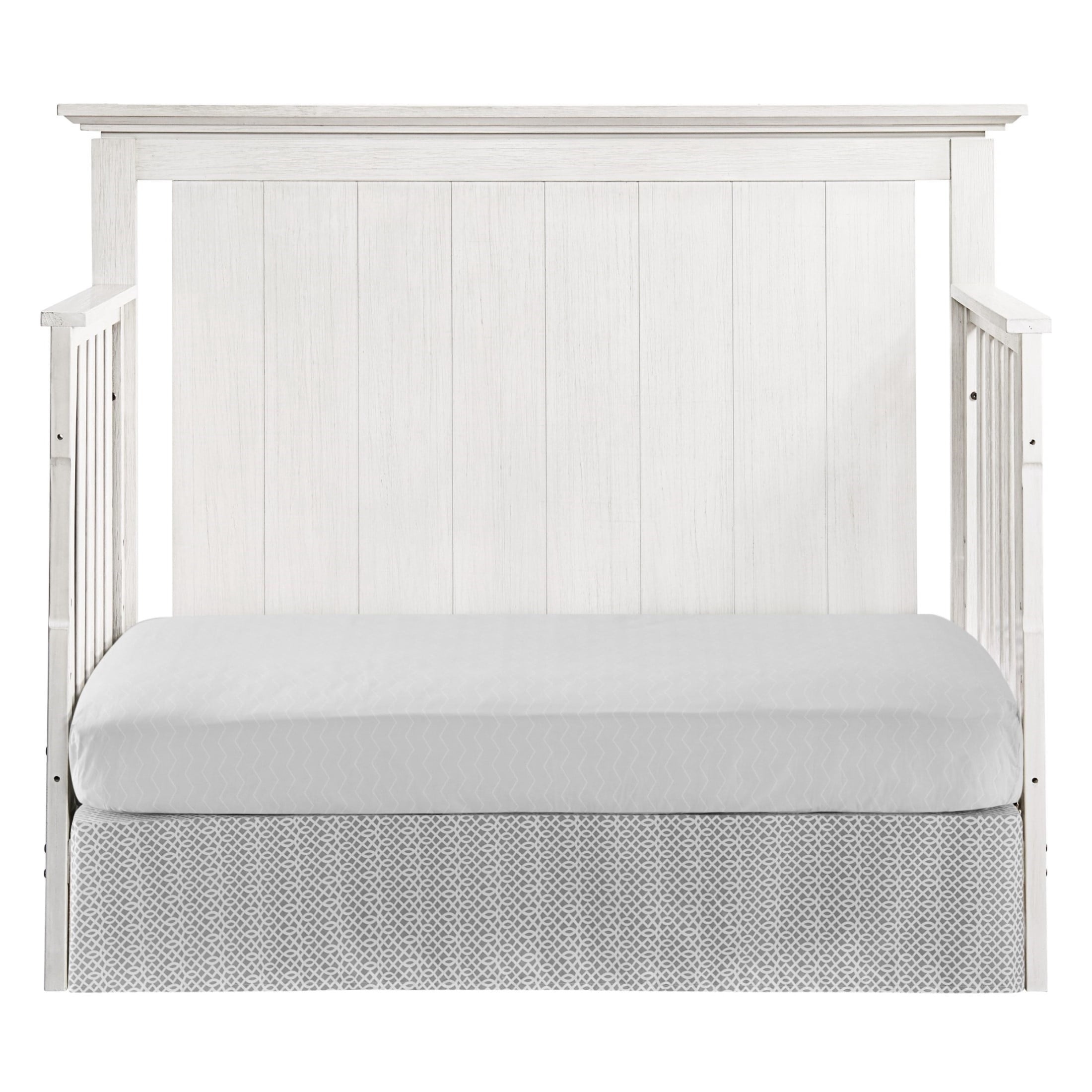Oxford Baby Langston 4-in-1 Convertible Crib, Weathered White, Wooden Crib