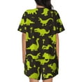 thumbnail image 3 of Naloa Cute Cartoon Dinosaurs Women's Short-Sleeved Pajama Set, Loungewear, Summer pajamas, Breathable Cozy - 4X-Large, 3 of 9
