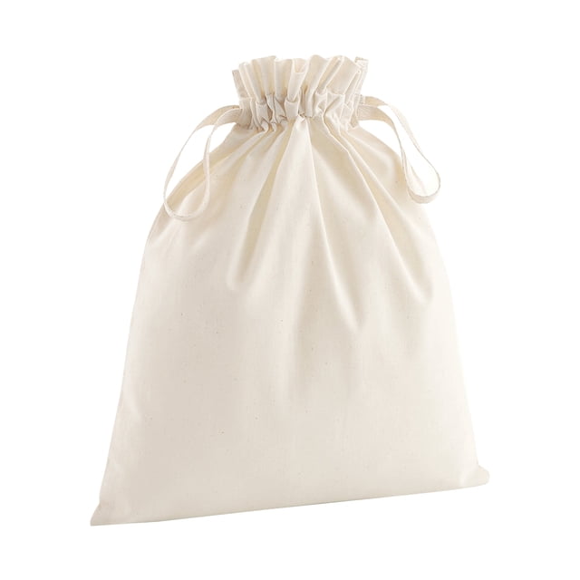 Westford Mill - Bolsa con cordón de algodón orgánico suave (Neutro)