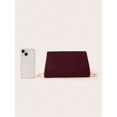 thumbnail image 4 of REMANLAN Women's Pleated Satin Evening Clutch Purse with Detachable Chain Strap, Burgundy, 4 of 7