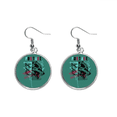 thumbnail image 1 of Graffiti Street Wolf Illustration Pattern Ear Dangle Silver Drop Earring Jewelry Woman, 1 of 3