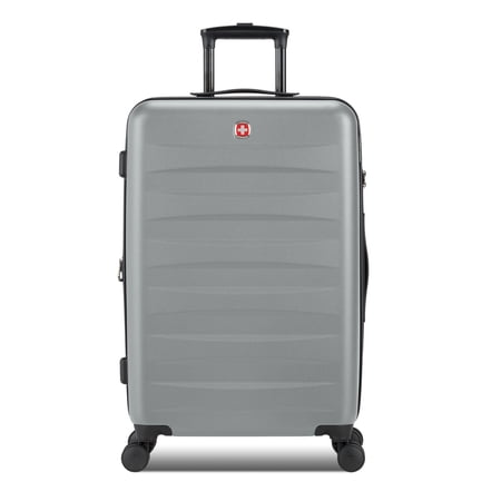 SWISSGEAR Stride Hardside Medium Checked Spinner, Charcoal Gray