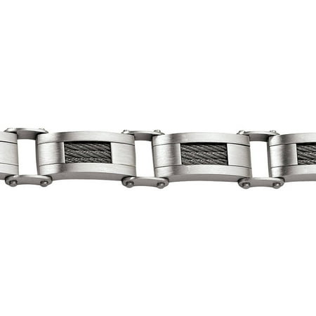 Primal Steel Stainless Steel Wire Brushed Bracelet, 8.5