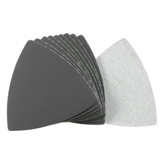Triangular Sandpaper Hook and Loop Fit 3-1/2" Oscillating Multi-Tool Silicon Carbide for Wet/Dry 1000 Grit 10pcs