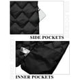 thumbnail image 3 of Little Donkey Andy Women's Lightweight Puffer Jacket with Recycled Insulation, Button Down Quilted Coats (Black M), 3 of 7