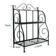 thumbnail image 4 of Fithood 2-Tier Black Foldable Shelf Rack Kitchen Bathroom Countertop, 4 of 5