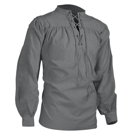 

Men Tops Fashion Color Shirt Men Bandage Long Sleeve Medie Shirt Gothic Man Casual Blouse Sweatshirt with Pockets Men Sweatshirts for Men Loose Fit plus Baggy Shirt Big Mens Sweatshirts Maternity