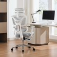 thumbnail image 3 of QinaQin Silla para escritorio y oficina con cabecera acolchada ajustable, soporte lumbar cómodo y descansabrazos, ideal para oficina, estudio y uso diario, 3 of 7