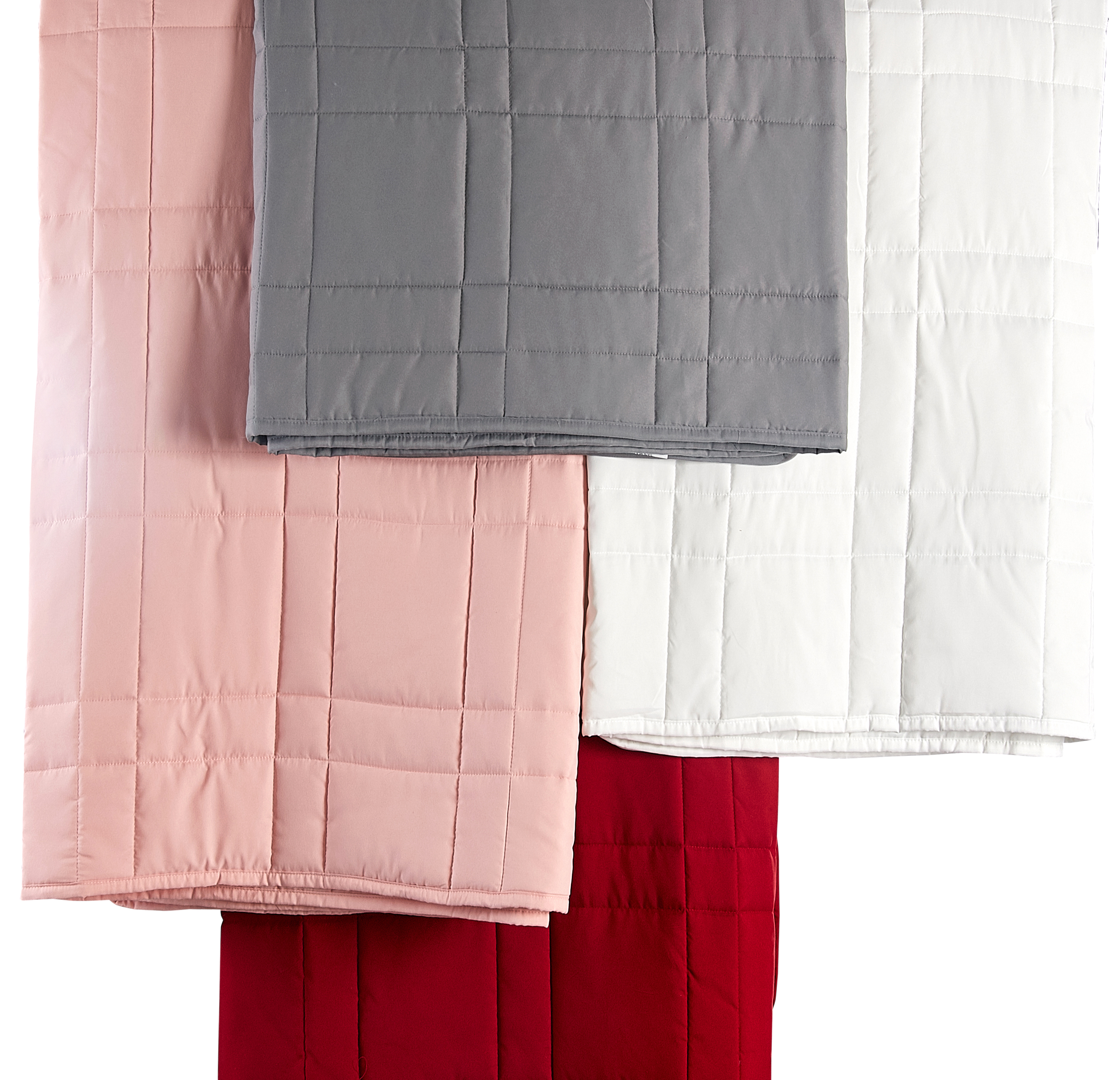Mainstays Down Alternative Quilted TwinXL Bed Blanket in Deep Red