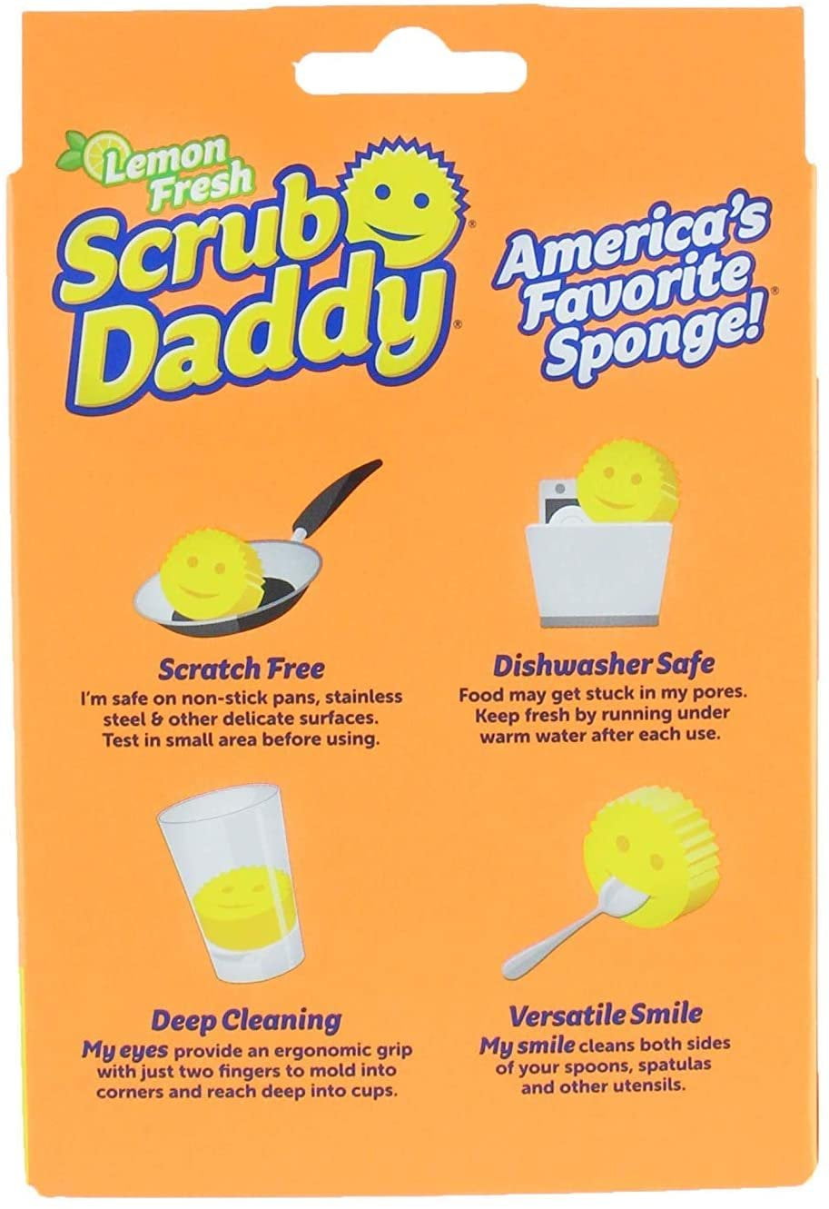 Scrub Daddy Sponge - Lemon Fresh Scent - Scratch-Free Multipurpose