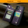 thumbnail image 3 of iPhone 15 Plus, 14, 13 Pro Max, 11 Wallet Case with RFID Blocking - Faux Leather Kickstand Phone Case with Magnetic Clasp, Shockproof Protection, and Card Holder for Women and Men, 3 of 5