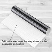 Car Accessories CARBON FIBER Self Adhesive Vinyl Sticker Wrap Hood Roof 5D BLACK