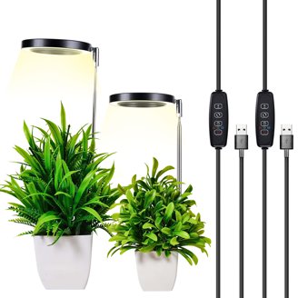 Grow Lights for Indoor Plants,WLRETMCI 5 Head Plant Lights for Indoor Plants  ,135 LEDs Full Spectrum Plant Lights with 4/8/12H Timer, 10 Dimmable Levels  Remote Control - Walmart.com