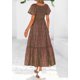 thumbnail image 2 of Vestido PRETTYGARDEN 2025 Verano Floral Maxi XL con Escote en V, 2 of 8