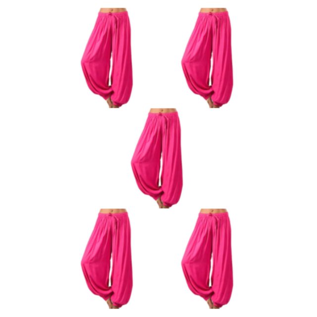 Qarigey Pantalones de pierna ancha para descansar Pantalones deportivos Tallas grandes Yoga Ropa de playa Pantalón de farol Entrenamiento Type2 NO2