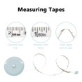 thumbnail image 2 of 3 Pack Tape Measure Measuring Tape for Body Fabric Sewing Tailor Cloth Knitting Craft Weight Loss Measurements Retractable 60-inch 1.5 Meter, Small Push Button Dual Sided Tape Measure Body Measuring, 2 of 6