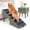 Green, variant on Haven Pet Dog Stairs for High Beds and Sofa, 21.6" 6 steps Foldable 2-in-6 Dog Ramps with Solid Wood Frame
