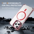 thumbnail image 2 of ELEHOLD for iPhone 16 Pro Max Case,Magnetic Compatible with Mag Safe Accessory Slim Thin Kickstand Shockproof Transparent Bumper Cover Non-Yellowing Shock-Absorbent Case for iPhone 16 Pro Max,Red, 2 of 8