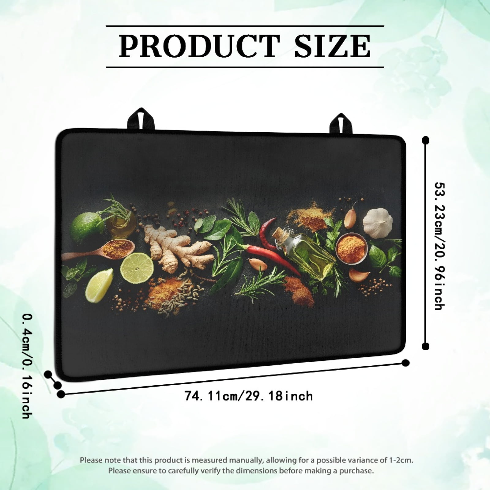 ZIATUBLE Induction Cooktop Cover Oil-Proof Electric Stovetop Cover Heat Resistant Range Cover Protector Mat for Electric Stove, 29 x 21 Inch, Lemon Ginger Chili Pepper Olive Oil Seasoning
