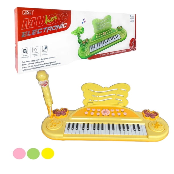 TECLADO PIANO MUSICAL DE JUGUETE MUSIC ELECTRONIC INFANTIL DIFERENTES COLORES 1 PIEZA