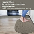 thumbnail image 5 of Homespice Smoke Braided Rug 27x45in Oval Grey-Brown Colors. Washable Indoor-Outdoor. Uses- Entryway, Kitchen, Bathroom, Anti-Fatigue, Sink Spill Absorbing, Ergonomic Comfort Standing Mat, 5 of 7