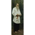 thumbnail image 3 of Ilya Efimovich Repin 11x24 Black Modern Framed Museum Art Print Titled - Leo Tolstoy Barefoot, 3 of 5