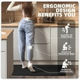 thumbnail image 4 of PABUBE Kitchen Rugs and Mats Anti Fatigue Cushioned, Non Slips Kitchen Floor Mat in Front of Sink, Memory Foam Floor Mat for Standing, 17"x29"+17"x59", Black, 4 of 9
