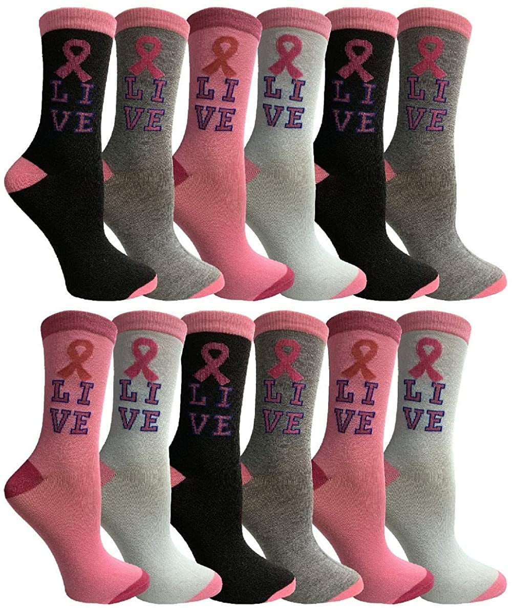 Slipper Fuzzy Pink Hot Pink Polka Dots Crew Socks Womans Size 9-11 Blue Trim G 