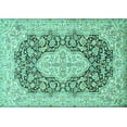 thumbnail image 1 of Ahgly Company Indoor Rectangle Medallion Turquoise Blue Traditional Area Rugs, 5' x 7', 1 of 4