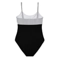 thumbnail image 4 of Girls High Waist Swimwear With Adjustable Straps And Removable Padded Bikini Top For Teen Youth Two Piece Tankini/Black/7, 4 of 4