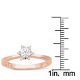 thumbnail image 5 of SuperJeweler Diamond Flower Promise Ring In Rose Gold For Women, 5 of 7