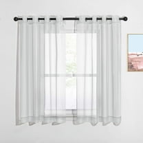 YEAHOME Emily Voile Sheer Grommet Curtain Panel 1PC, 55"x84", Sliver Gray