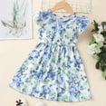 thumbnail image 2 of Vacation Dress Summer Spring Dance Party Dresses Clothes Easter Dresses Sundress Skirt Fashion Outfit #Z02 Sky Blue 5-6 Years, 2 of 5