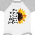 thumbnail image 4 of Inktastic Summer in a World Full of Roses Be a Sunflower Boys or Girls Baby Bodysuit, 4 of 5