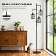 thumbnail image 6 of Dimmable Farmhouse Floor Lamp, Industrial Floor Lamp for Living Room with 3 X 6W LED Bulbs, 3 Light Rustic Standing Tall Lamp for Bedroom, 6 of 9