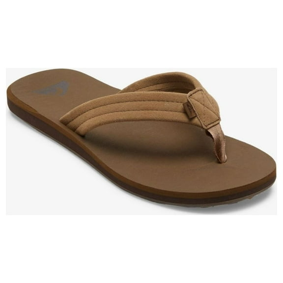Quiksilver Men's Carver Suede Core Flip Flop Sandals Tan 1 - AQYL101323-CSJ1  TAN 1