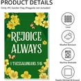 thumbnail image 3 of Rejoice Always Garden Flag, Funny Faith Bible Verse Yard Sign for Outside, Religious Housewarming Gifts for Family Friend, Christian Yard Sign Home Décor, 3 of 6